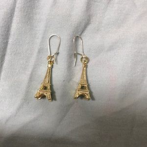 Gold plated Eiffel Tower earrings
